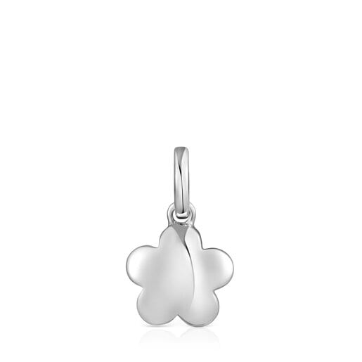 Silver Bold Motif flower Pendant