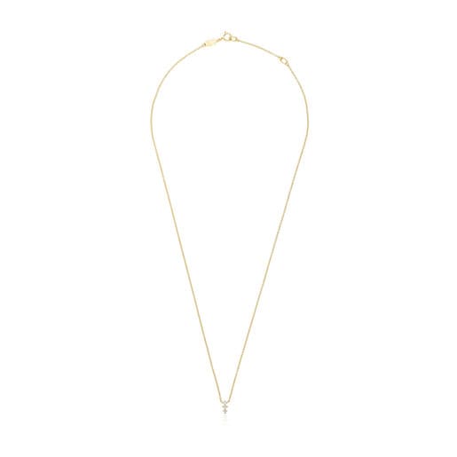 Gold Strip necklace with diamonds Les Classiques