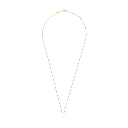 Gold Strip necklace with diamonds Les Classiques | TOUS