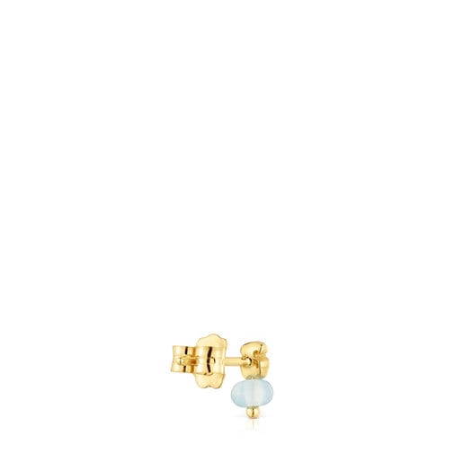 أقراط صغيرة على شكل دبدوب من الذهب والعقيق الكالسيدوني من تشكيلة TOUS Balloon