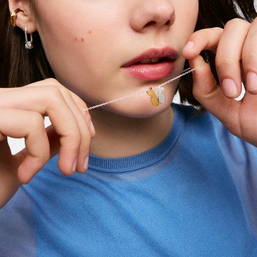 Collar bicolor y motivo oso 12 mm TOUS 1950