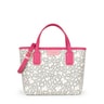 Sac cabas Kaos Mini petit beige et fuchsia