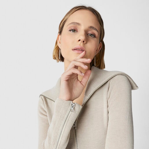 Boucles d’oreilles Straight barre longues en Argent