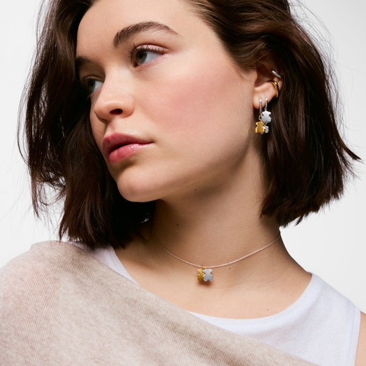 Collar corto bicolor con motivos Sweet Dolls