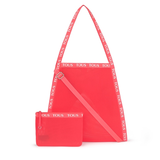 Neonově růžová shopping kabelka z kolekce T Colors