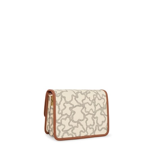 Small black and beige Audree Kaos Icon crossbody bag