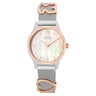 Reloj analógico/digital con brazalete de acero, acero rosado y esfera de nácar Epic Icon Mesh
