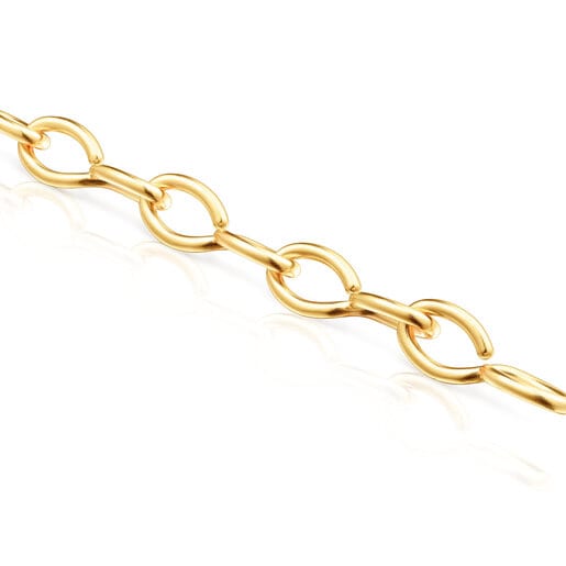 Pulsera con baño de oro 18 kt sobre plata Bent