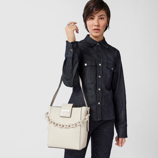 תיק כתף TOUS Funny קטן בצבע בז'