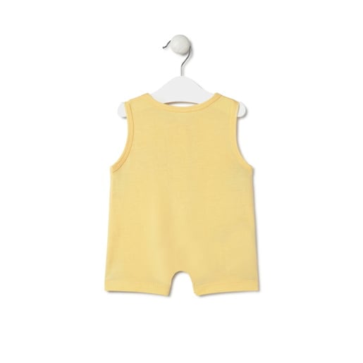 Short baby playsuit in Classic yellow