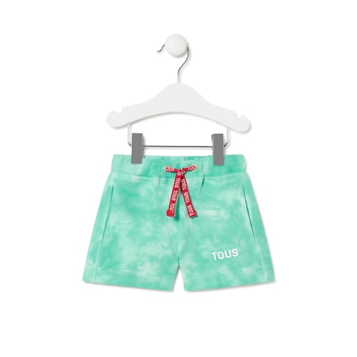 Tous - BoyS Tie-Dye Cotton Bermudas In Casual Mist - Bavlna