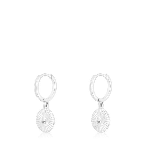 Silver and silver vermeil Hoop earrings Iris Motif
