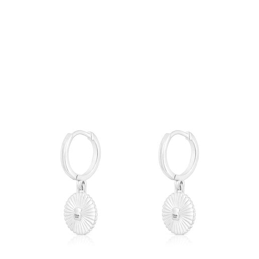 Boucles d’oreilles anneaux en argent et argent vermeil ourson Iris Motif