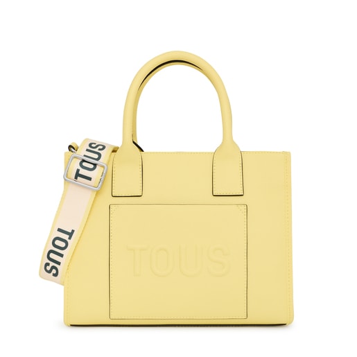 UhfmrShops, colour-block leather tote bag Giallo