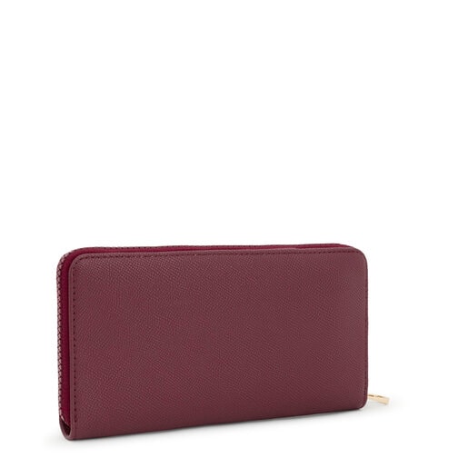 Medium burgundy Wallet TOUS Halfmoon