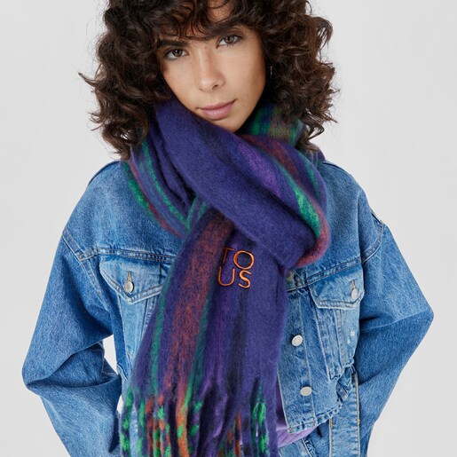 パープルのマフラー TOUS Olympe Check