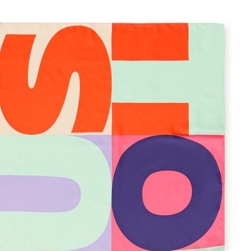 レッドのポリエステル製スカーフ TOUS Mimic