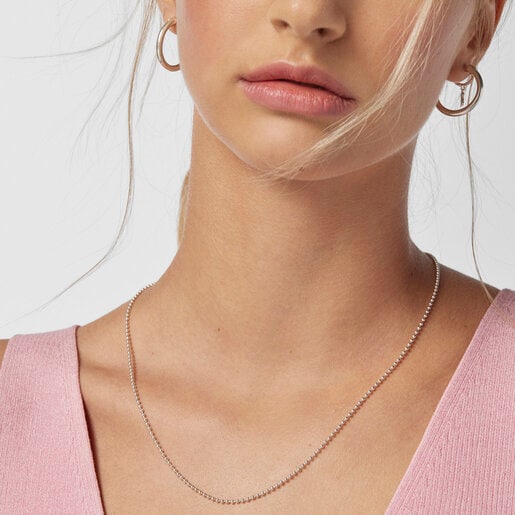 Silver TOUS Chain Choker with 1,8mm balls