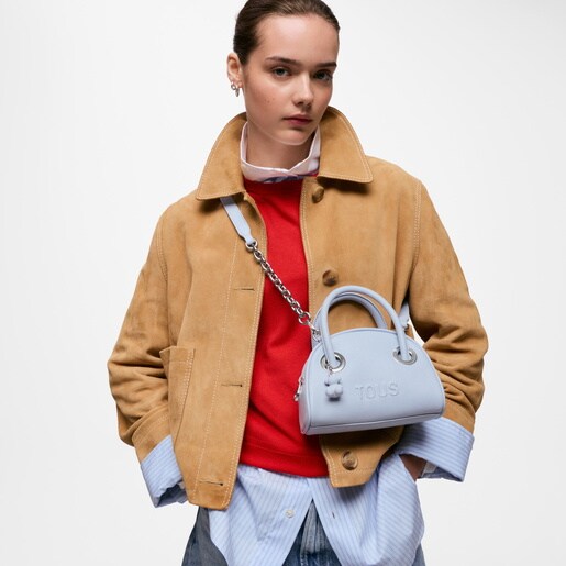 Small grayish blue Bowling bag TOUS Poppy