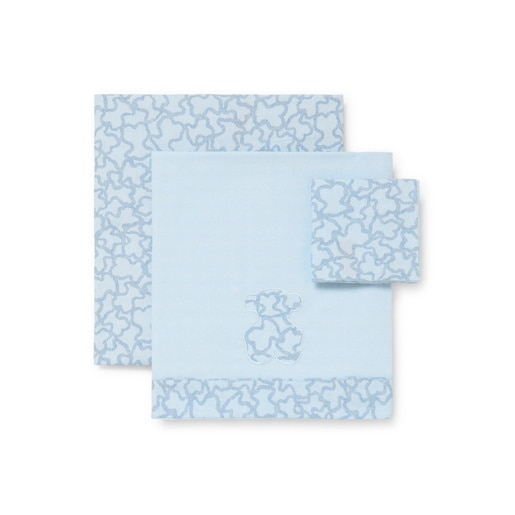 Jogo de lençóis Kaos Azul Celeste