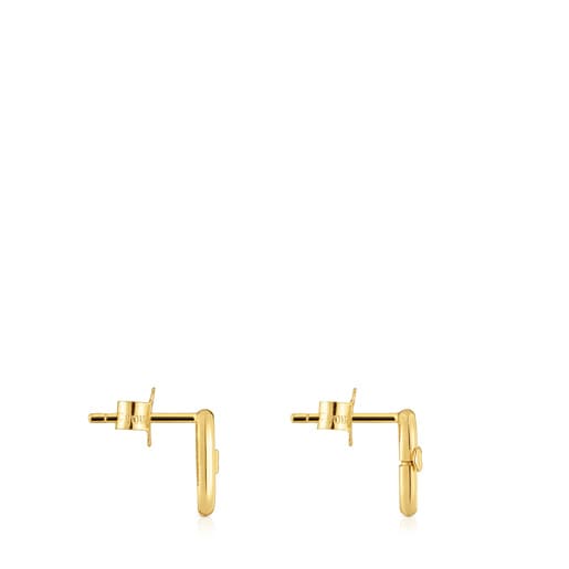 Orecchini piccoli in oro da 10 mm Hold Oval