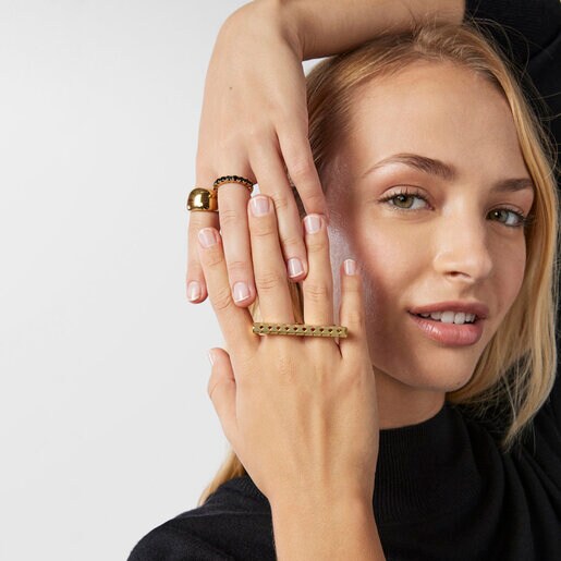 Кольцо Straight на два пальца из вермеля