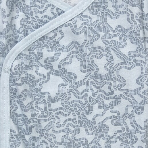 Pack of wrap-over baby bodysuits in KaosP sky blue