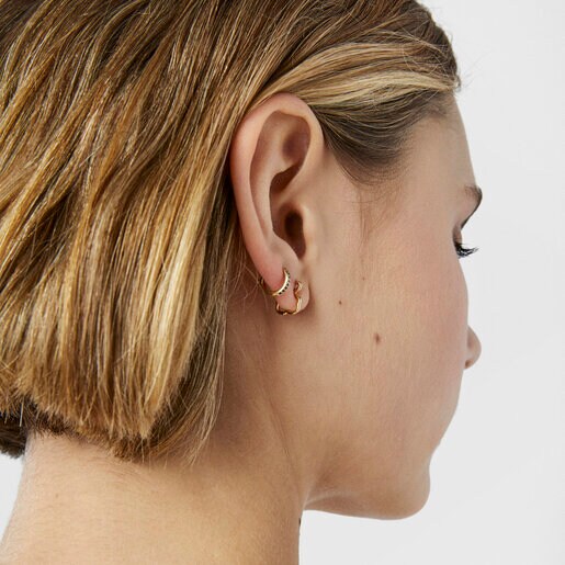 Gold TOUS Basics 1/2 Earring with bear motif