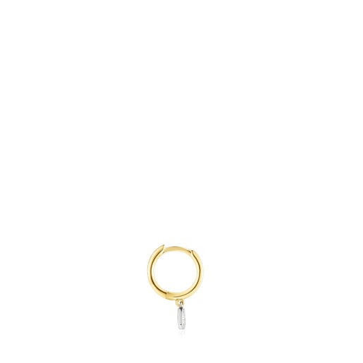 Boucle d’oreille anneau avec motif cœur Basics en or
