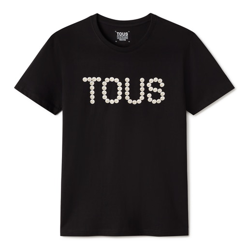 Tee-shirt noir Logo Pearls