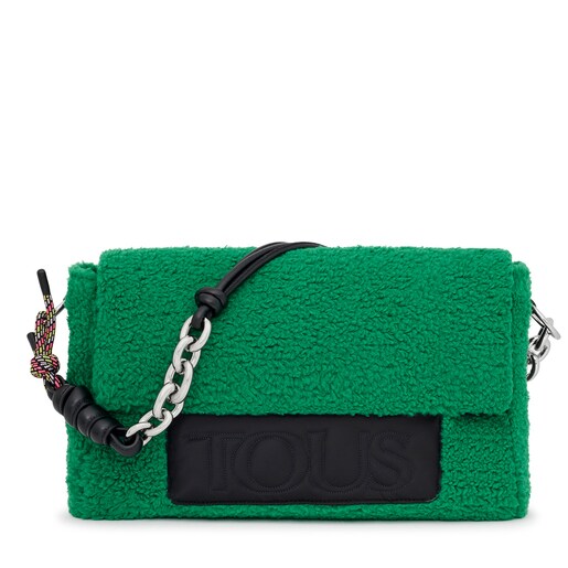 Large green TOUS Empire Fur Crossbody bag | TOUS