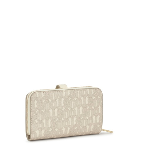 Beige Wallet TOUS Buckles Silhouette