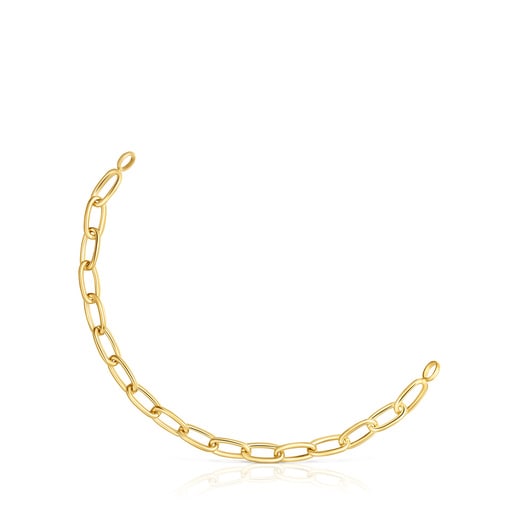 Pulseira corrente XL banhada a ouro 18 K sobre prata Hold Oval