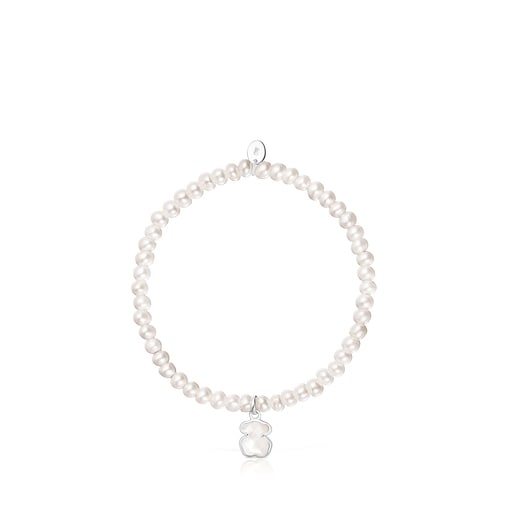 Silver TOUS Icon Color bracelet with pearls