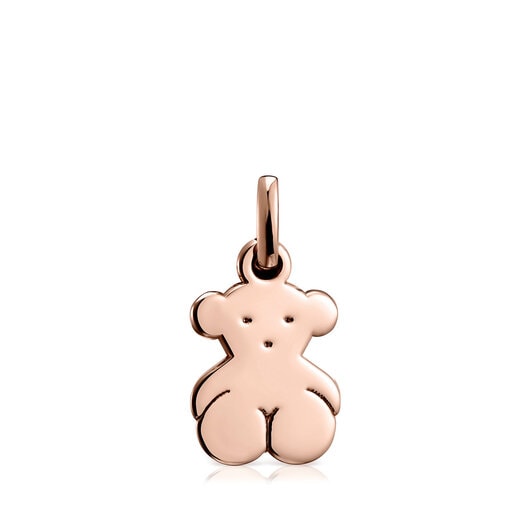 Colgante pequeño oso con baño de oro rosa 18 kt sobre plata Sweet Dolls