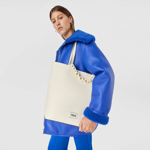 תיק קניות TOUS Sylvia גדול בצבע בז'