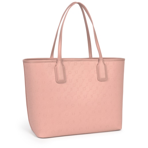 Capazo grande Script Day rosa