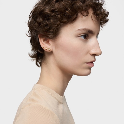 Gold Heart earrings with laboratory-grown diamonds TOUS Lili