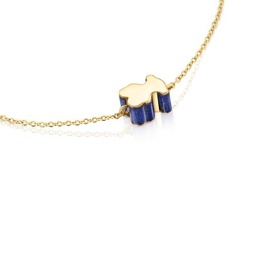 Gold bear motif Bracelet with lapis lazuli TOUS 1950