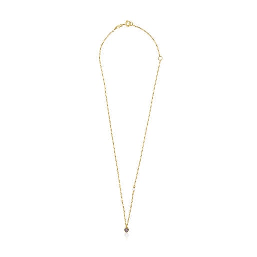 عقد New Motif من فيرميل الفضة المُزيّن بقلب من حجر الجمشت من TOUS