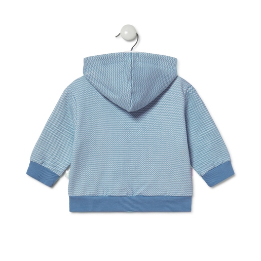 Sweatshirt com capuz Casual Azul Celeste