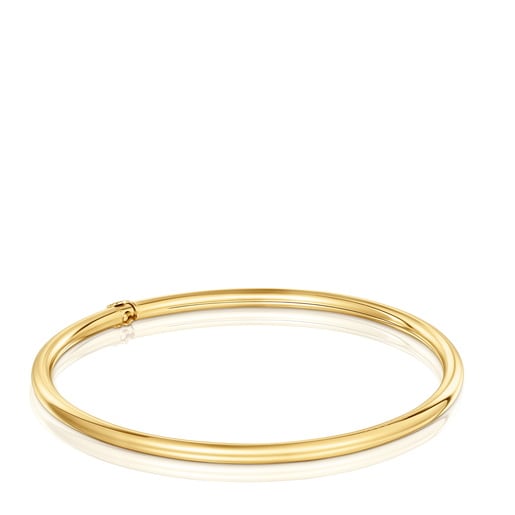 Bangle with 18kt gold plating over silver Hold