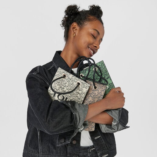 ベージュのミニハンドバッグ TOUS Kaos Mini Evolution