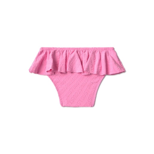 Girls bikini bottoms in Logo pink
