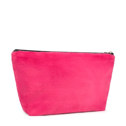 Small pink Kaos Shock Fur Handbag