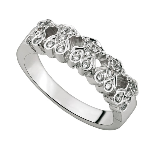 White Gold Puppies Ring with Diamond | TOUS