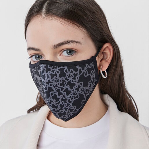 Kaos Mini mask in black with cover