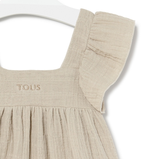 Vestido de bebé niña SMuse beige