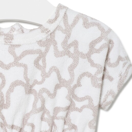 Terry cloth playsuit in Kaos beige