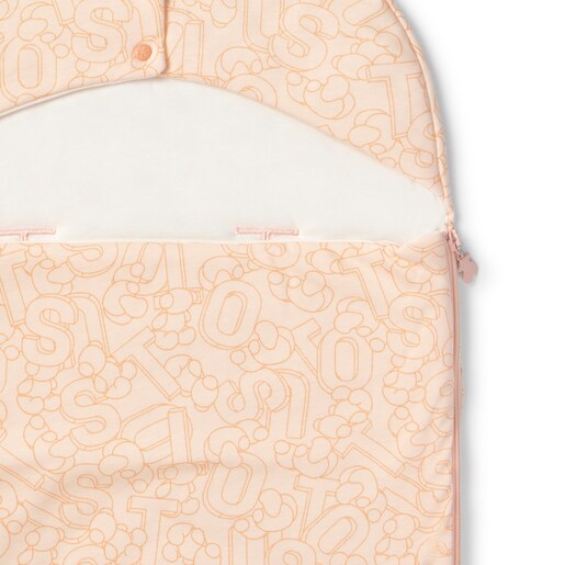 Multipurpose baby footmuff in Mix orange